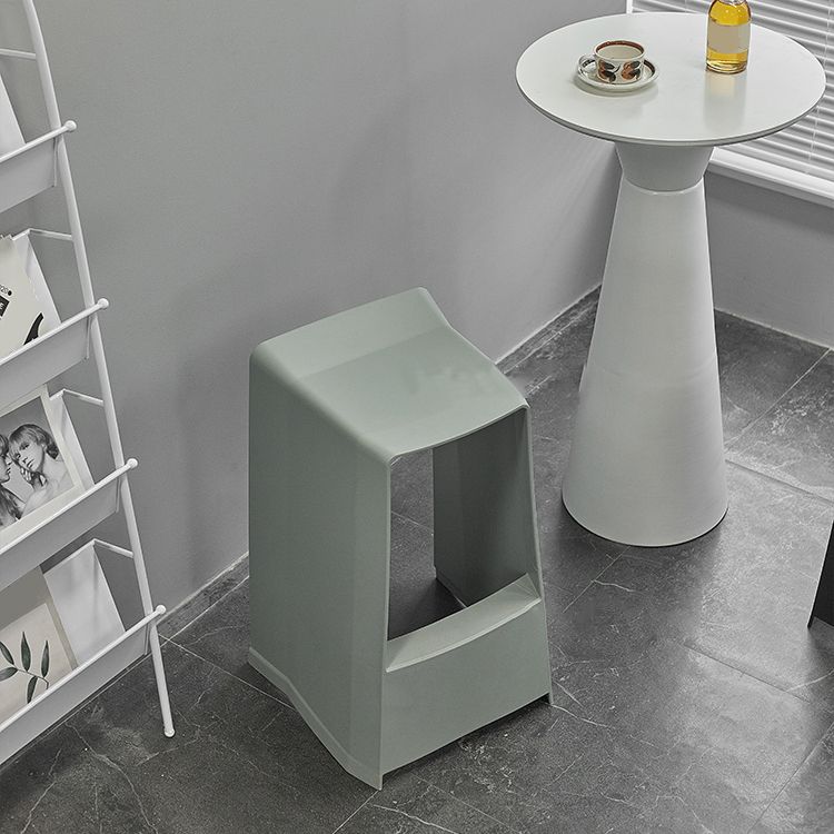 Plastic Bar Stool Modern Style Backless Bar Stools for Living Room