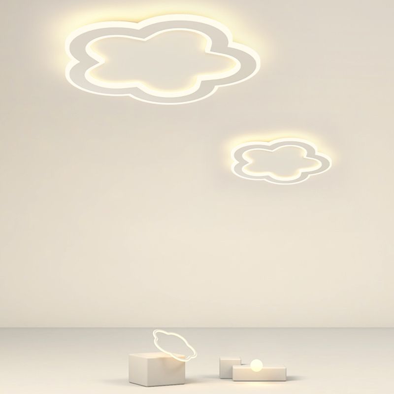 Metal Geometric Shape Flush Mount Light Kid Style 1-Light Flush Mount Ceiling Light