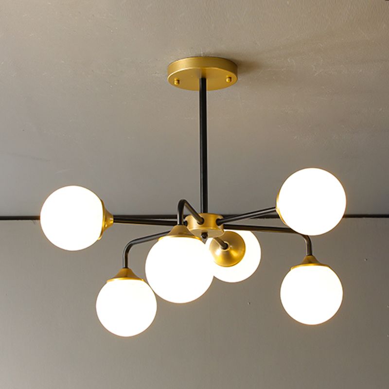 Contemporary Globe Chandelier Lights Glass Chandelier Light Fixture for Living Room