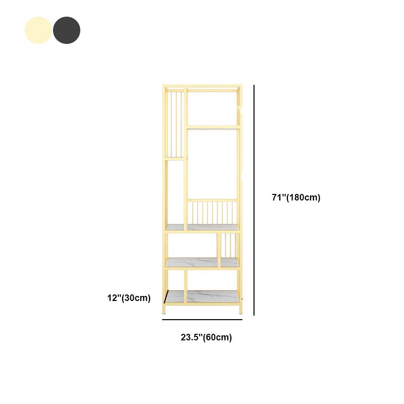 Open Back Shelf Bookcase 5 Levels with Rectangular Shelves Shelf 71" Tall