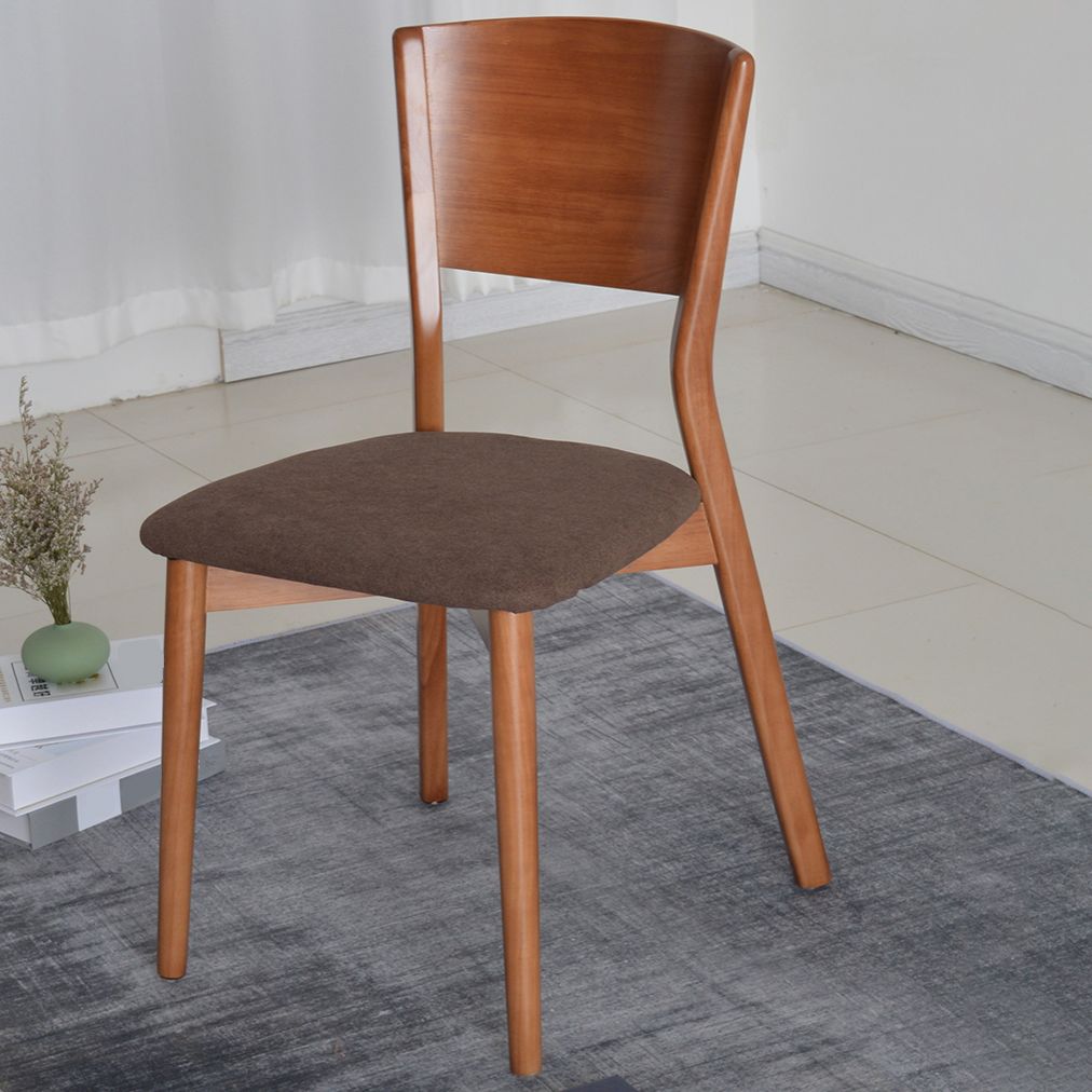 Industrial Dining Chair Open Back Side Chair with Wood Legs for Home Use