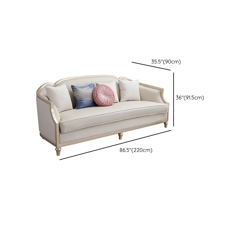 Glam No Distressing Single Cushion Seat Genuine Leather Sofa