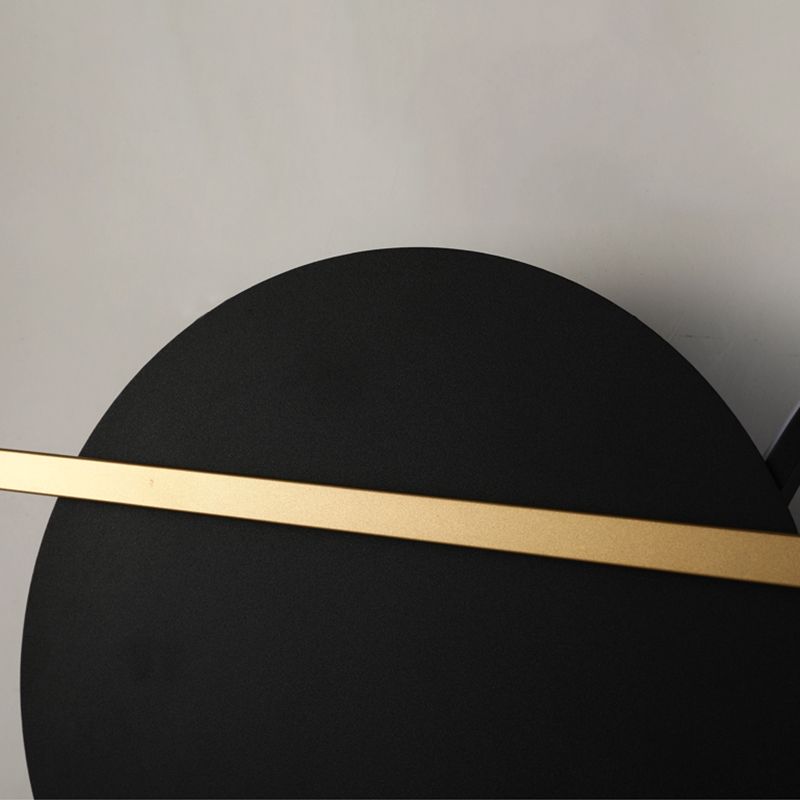 Circular Wall Sconce Nordic Minimalist Style Iron 2 Lights Sconces