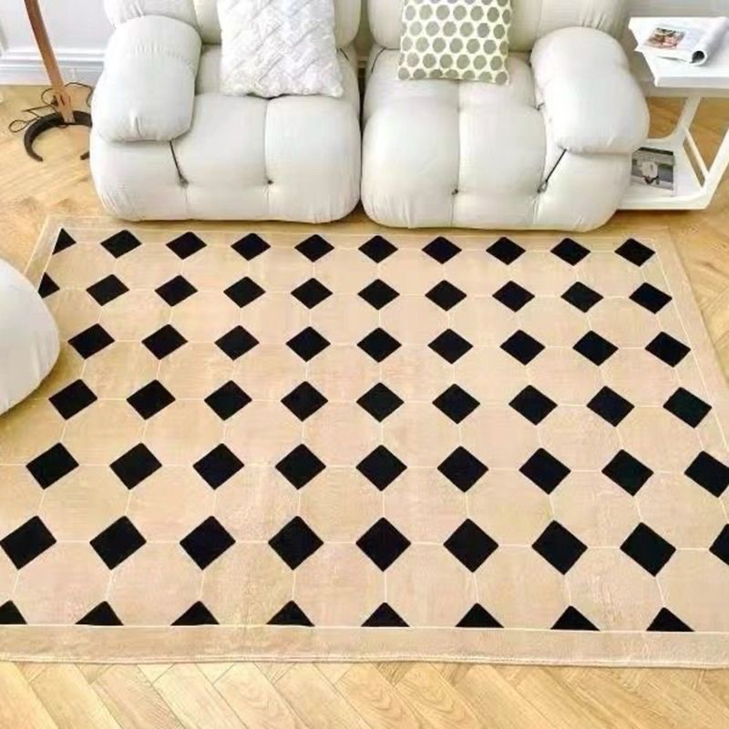 Alfombra de rombo marrón alfombra simple alfombra sin deslizamiento para decoración del hogar