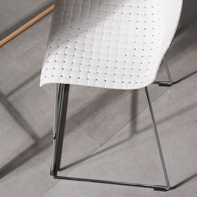 Industrial Plastic Counter Stool Armless Bar Stool for Living Room