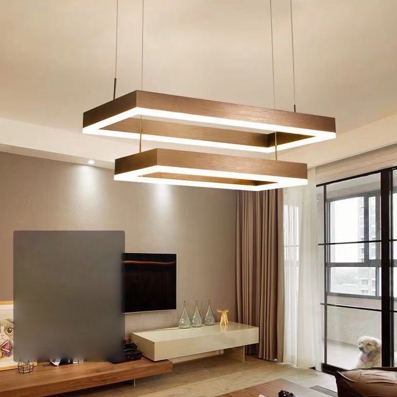 Luz de colgante de techo de múltiples capas modernas lámparas de colgantes de metal