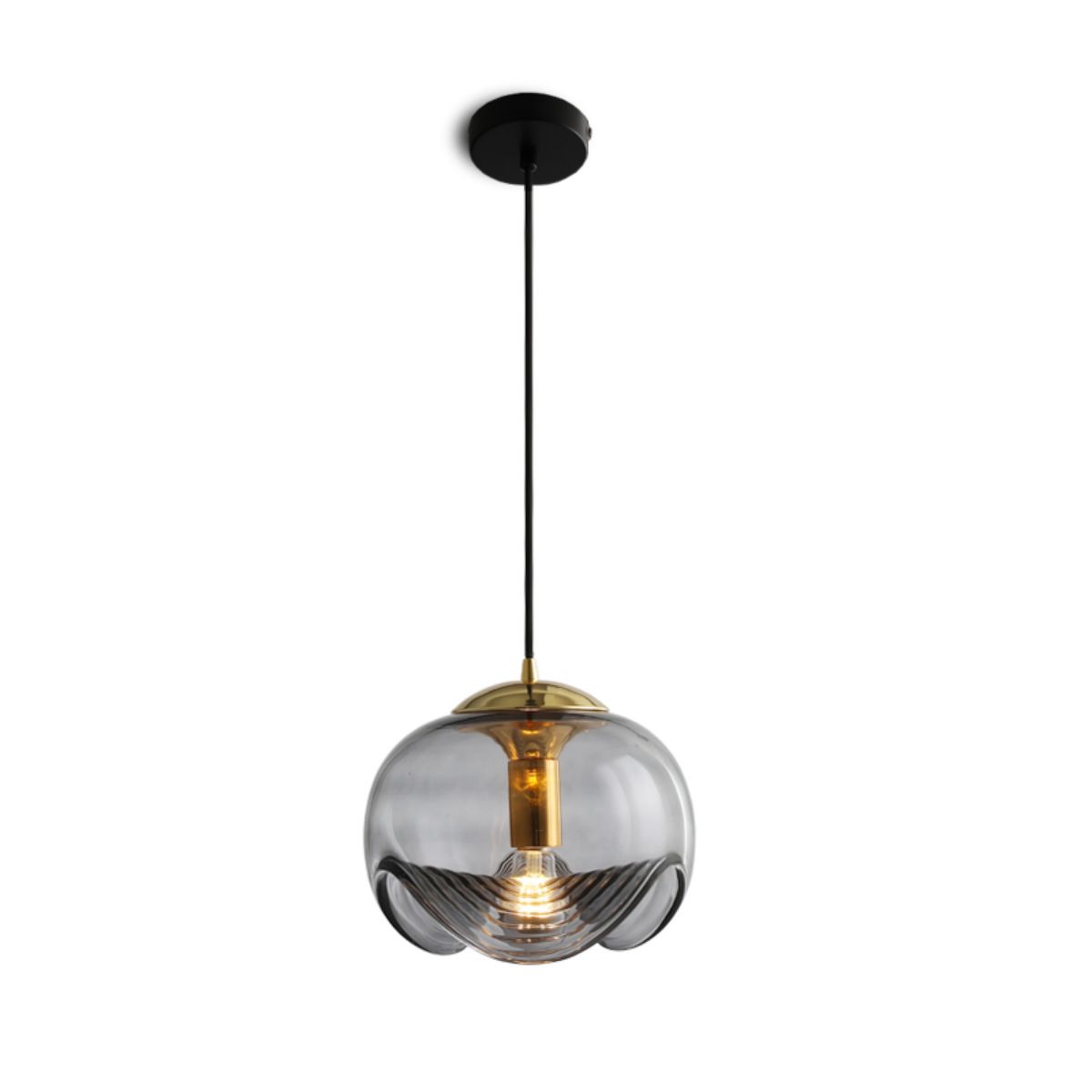 Spherical Shape Hanging Light Modern Style Glass Multi Light Hanging Lamp for Living Room