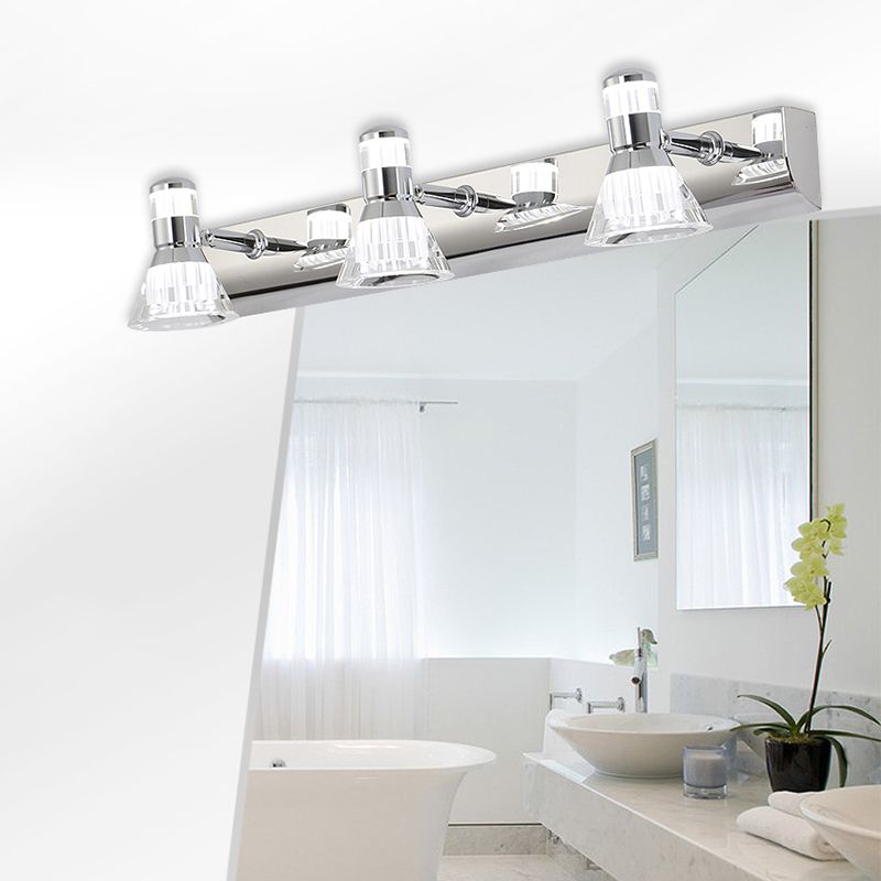 Modern Simple Vanity Light Stainless Steel Horn Shape LED Vanity Lamp for Shower Room