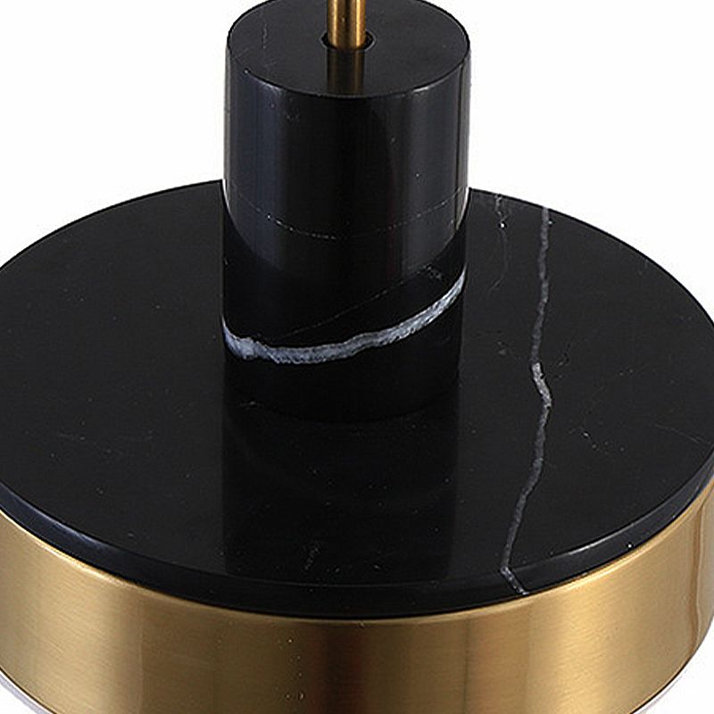 Lámpara colgante de tambor de metal contemporáneo 1 luz de techo colgante de LED negro/blanco/verde oscuro para comedor