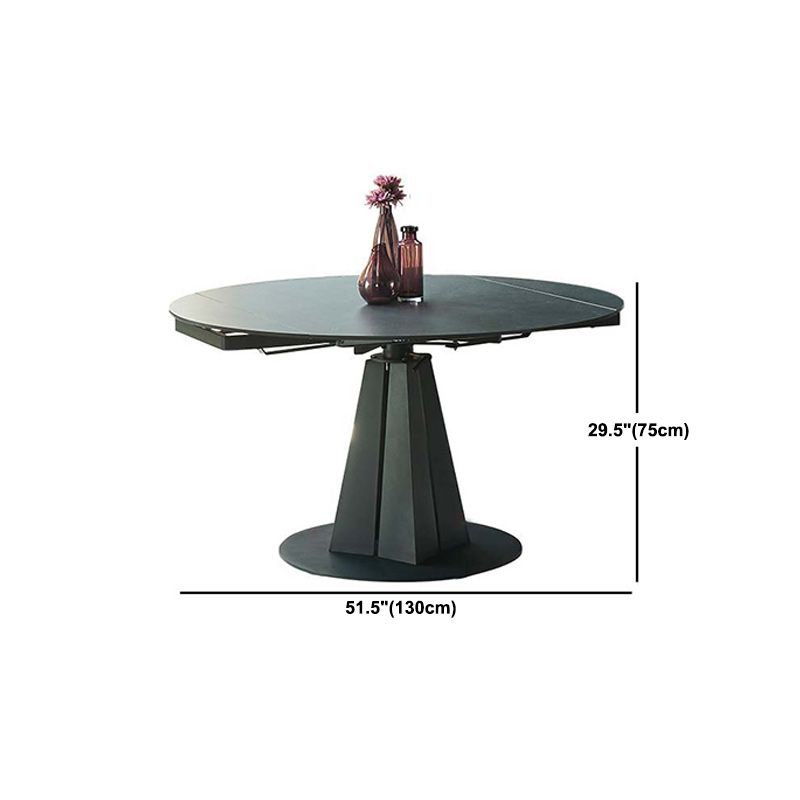 Stone Top Dining Table Traditional Luxury Round Dining Table with Pedestal Base