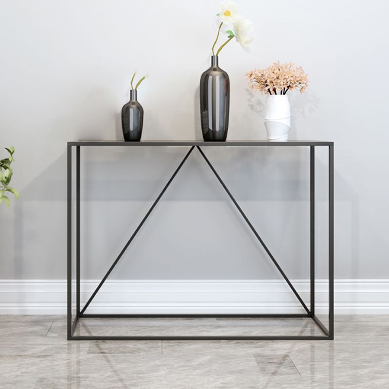 Contemporary Console Table Metal Rectangle Accent Table for Hall