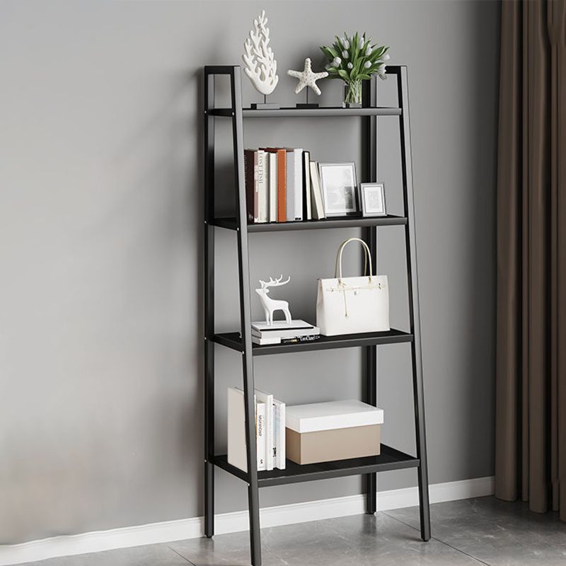 Contemporary Open Bookcase Metal Ladder Bookshelf for Kitchen