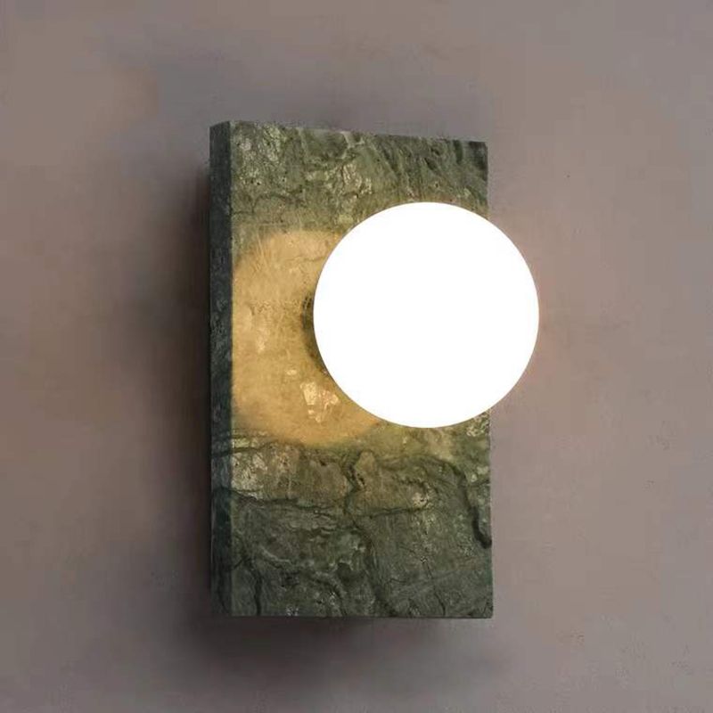 Stone Sphere Wall Sconce Lighting Modern Style 1 Light Wall Lamps