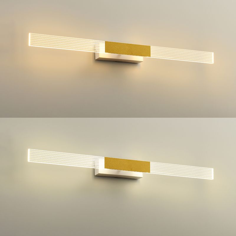 Rectangle Vanity Wall Light Fixtures Modern Luxury Style Acrylic Vanity Light
