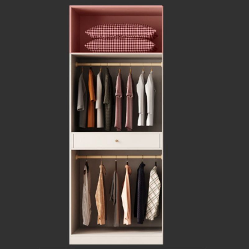 Modern Style Bedroom Wardrobe Cabinet Wooden Storage Cabinet with Garment Rod