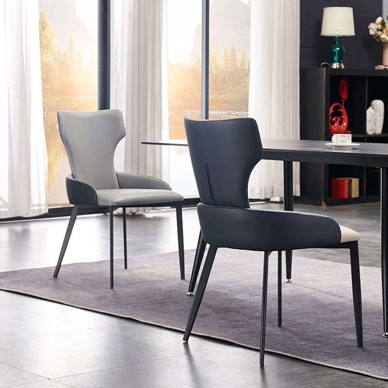 Silla tapizada con respaldo hogareño contemporáneo del comedor del metal del sillón