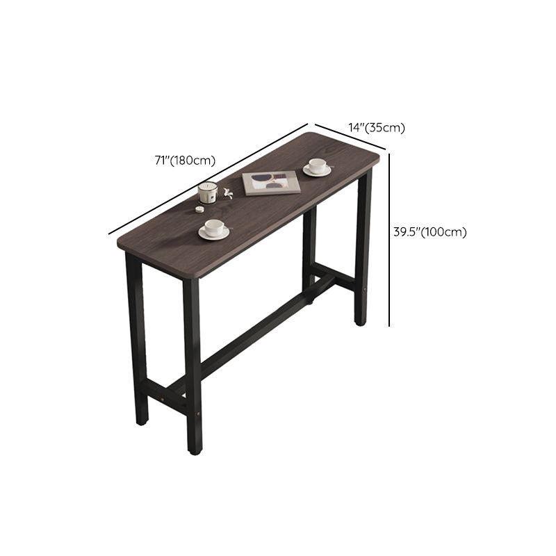 Modern Rectangle Wood Bar Table 2/3/4/5 Pieces Bar Table Set for Cafe