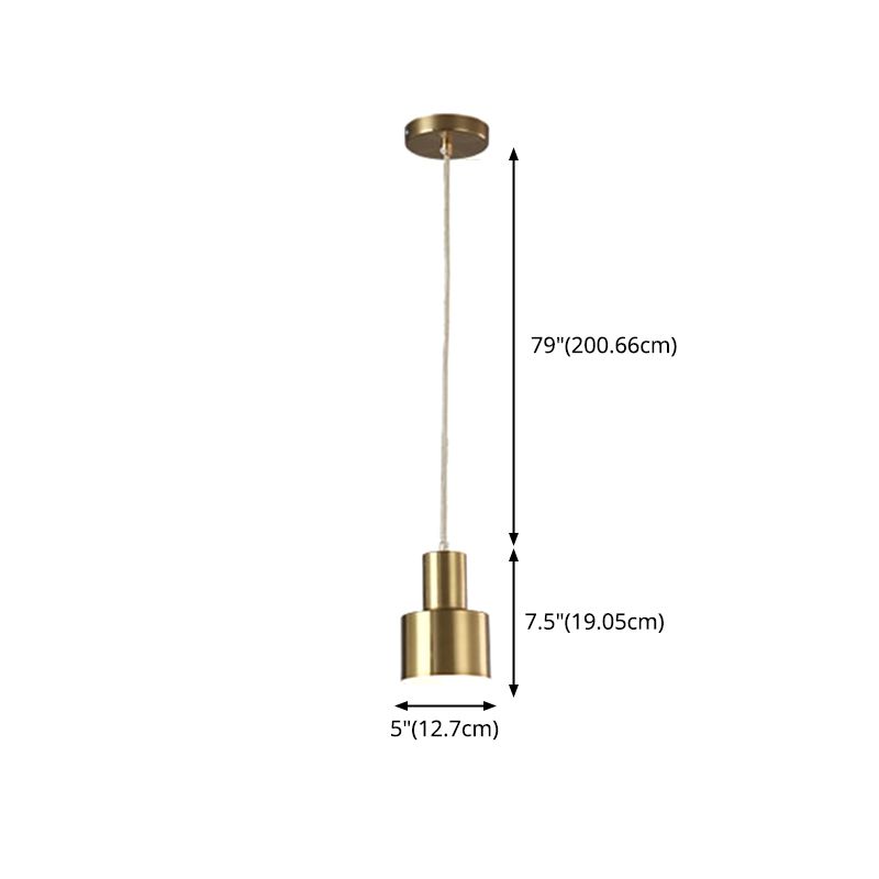 1-Licht-Metallzylinder Anhänger Licht moderner Stil Down Lighting für Esszimmer