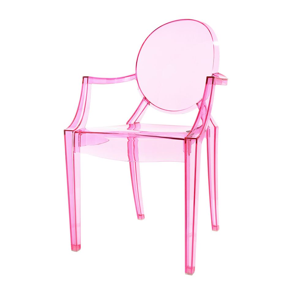 Scandinavian Plastic Dining Arm Chair Open Back Side Chair for Home Use