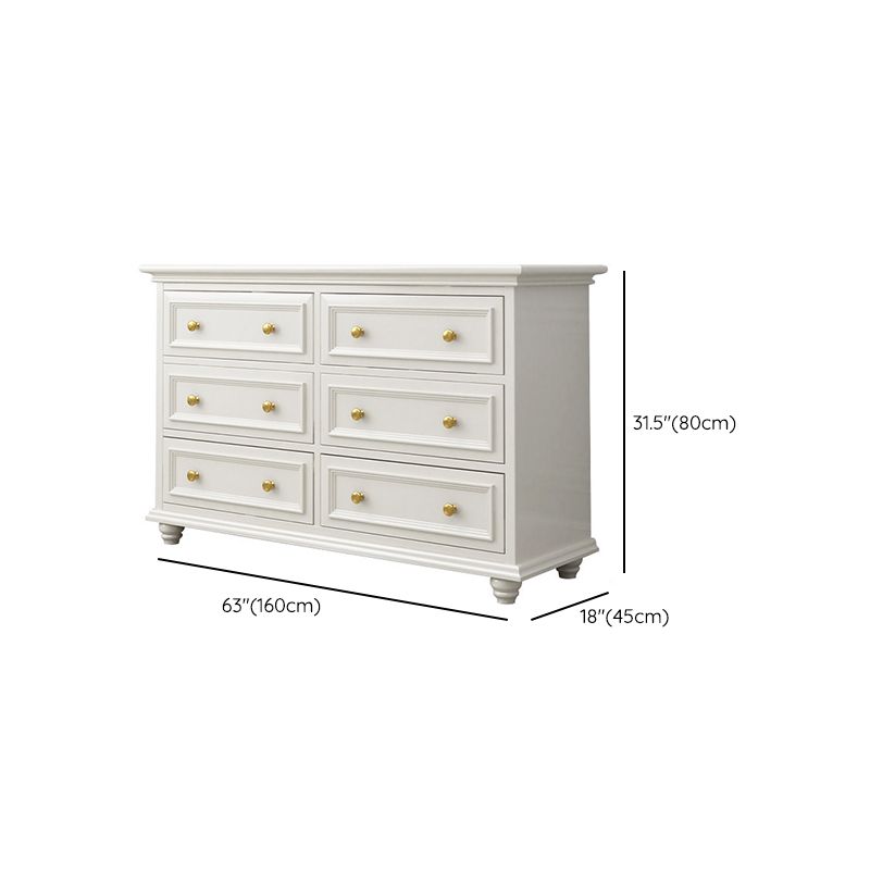 Classic Glam Storage Chest Solid Wood Dresser , 17.55-inch Width