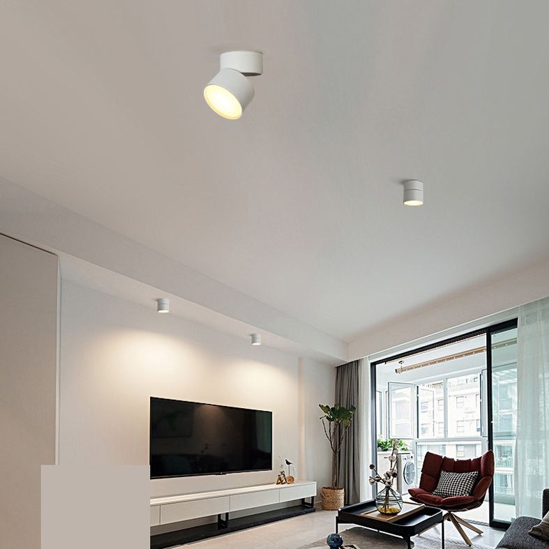 Cilíndrico de metal cerca del accesorio de iluminación del techo Accesorio de techo empotrado LED moderno