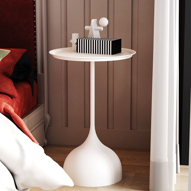 Minimalist Metal Side End Table Mid-Century Pedestal Side End Table