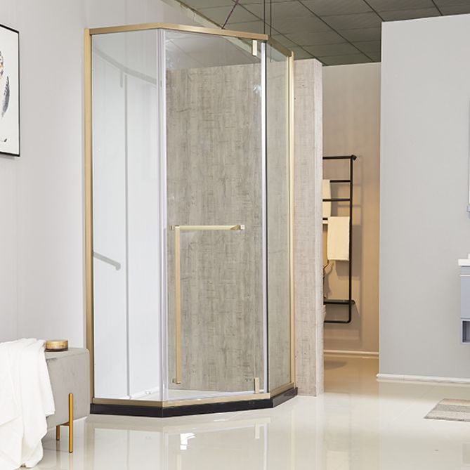 Gold Frame Neo-Angle Shower Enclosure with Single Door Handle