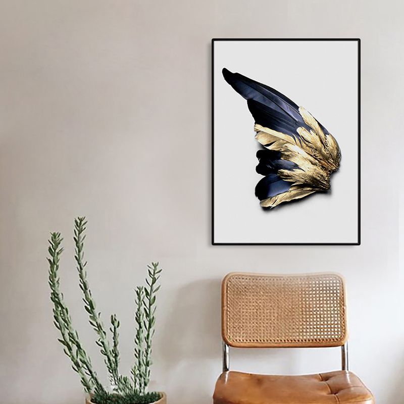 Bird Feathers Photography Wall Decor Contemporary Canvas Painting, Multiple Sizes