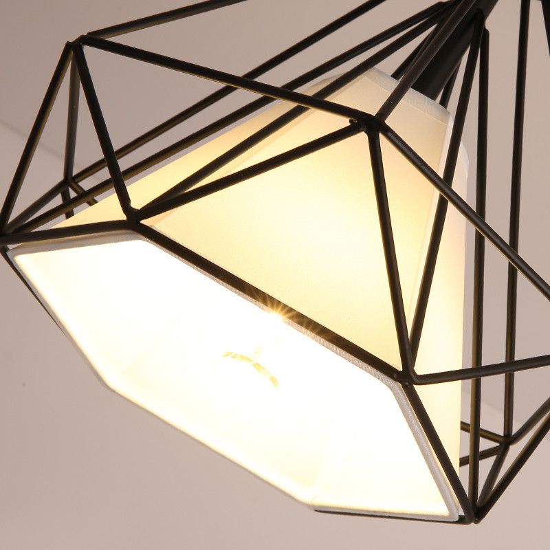 Industrial Style Geometry Shape Ceiling Light Metal 1 Light Ceiling Light for Restaurant