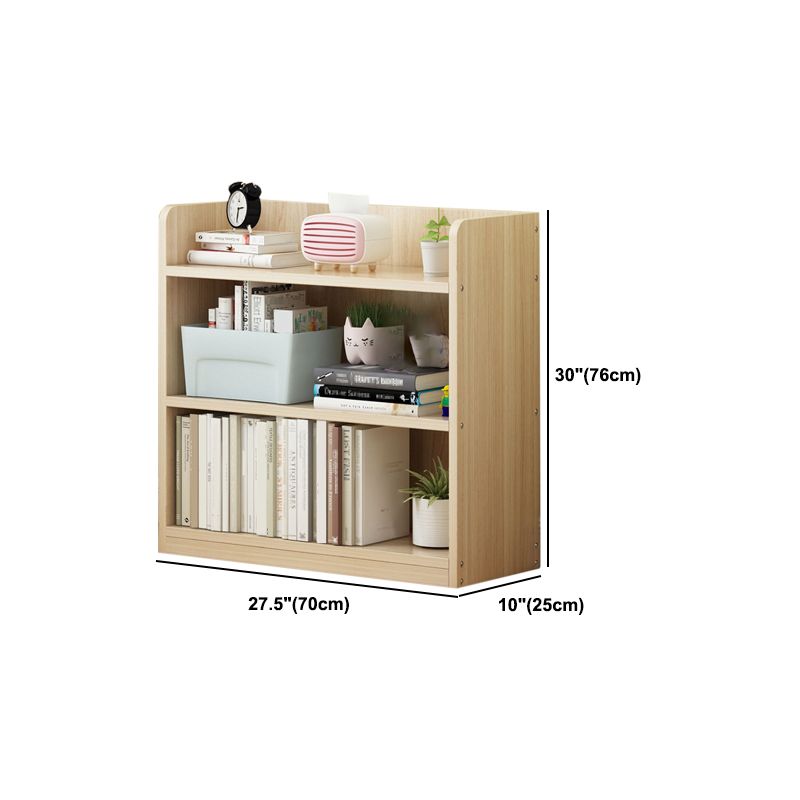 Modern Floor Shelf Bookcase Closed Back Wood Book Shelf for Home
