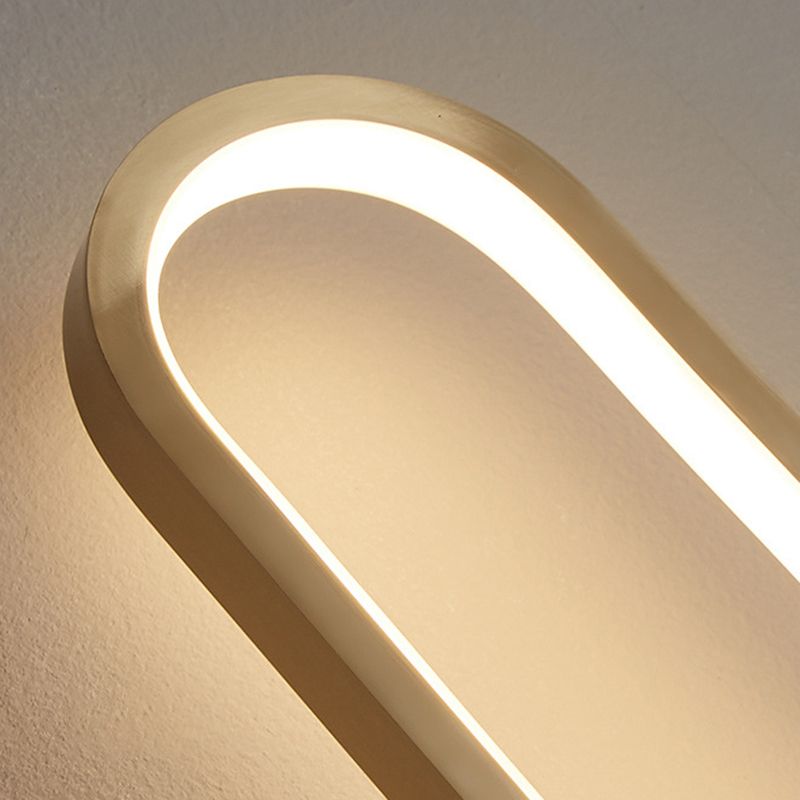 Solid Brass Linear Wall Mounted Light LED 1 - Light Modern Wall Sconce