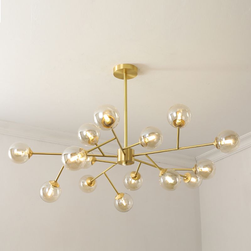 Globe Metal kroonluchter lichtglasschaduw moderne suspensie hanglamp