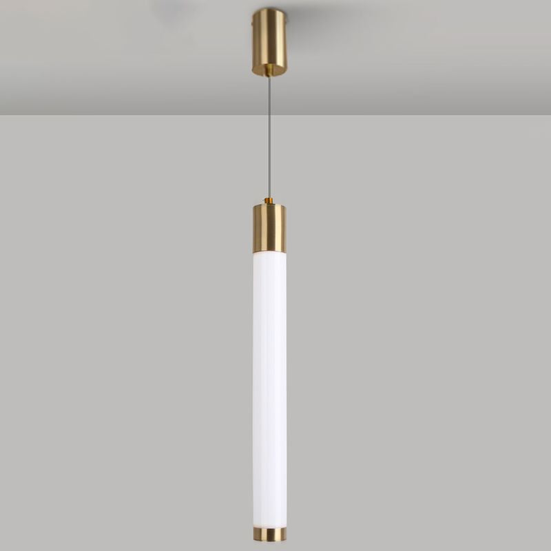 Lampada a sospensione di luce calda/bianca Simplicità Illuminazione a sospensione in oro bianco per camera da letto