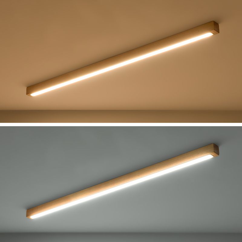 Lampe montée en Surface linéaire plafonnier LED en acrylique nordique pour salon