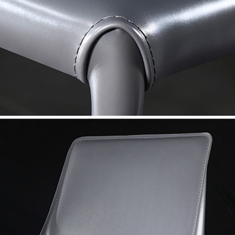 Sillas de comedor de cuero contemporáneas tapizadas sin brazos para uso doméstico