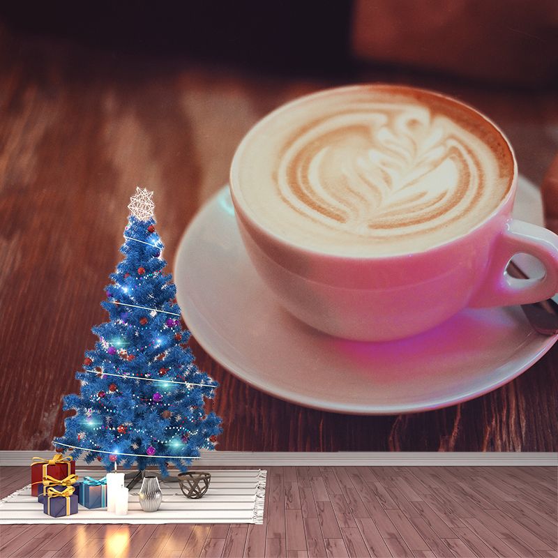 Aromatic Coffee Mural Photography Horizontal Wall Covering for Coffee Shop