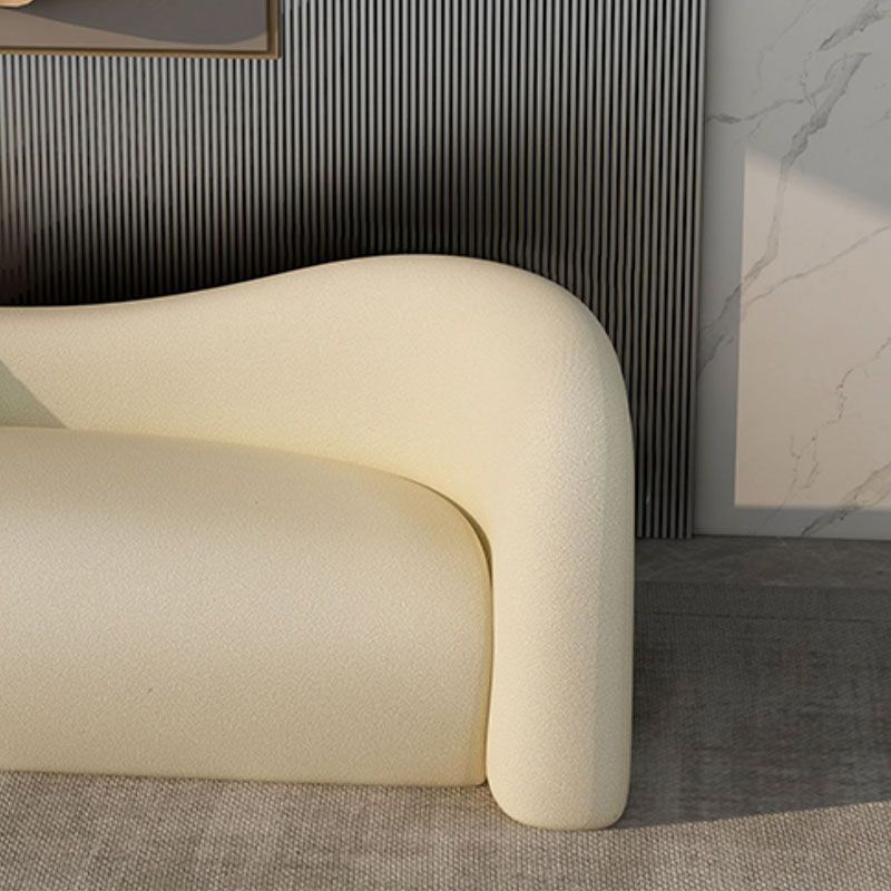 Modern Tight Back Settee Solid Color Slipcovered Sofa for Bonus Room