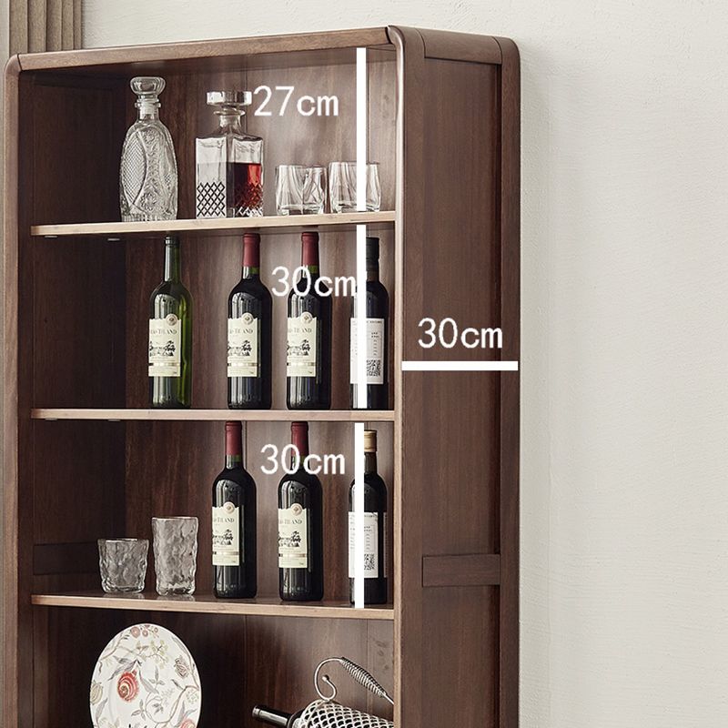 Modern Style Closed Back Bookshelf Standard Solid Wood Bookcase with Drawers