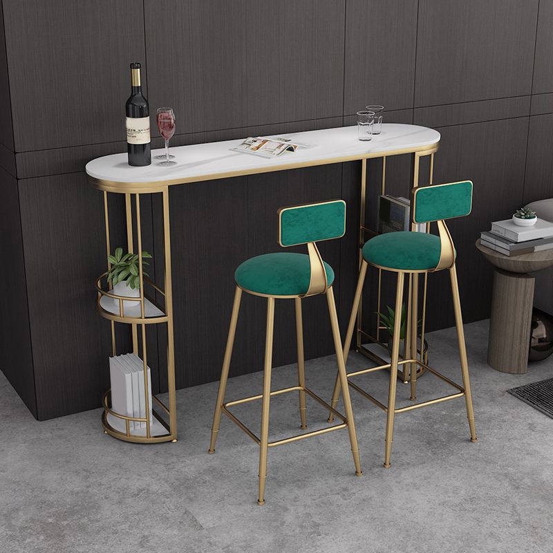Low Back Dining Stools Industrial Bar Stools with Metal Base
