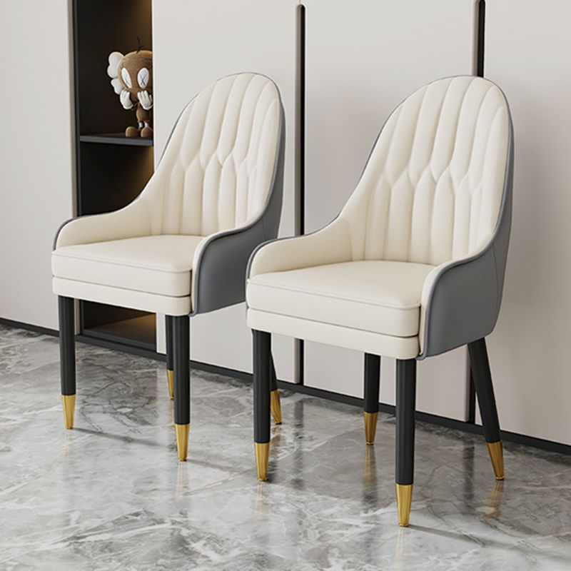 Chaises en métal de style scandinave, ensemble de chaises de cuisine et de salle à manger avec bras à dossier solide