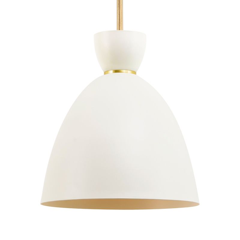 1 Light Dining Room Pendant Modern White / Pink suspendu plafond plafond avec ombre en métal en forme