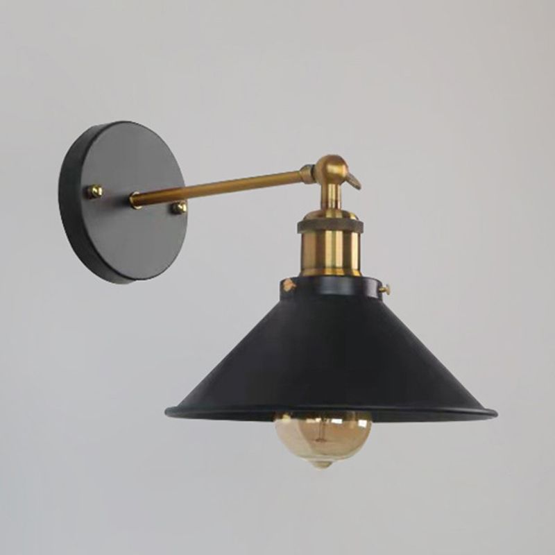 Industrial Style Wall Light Household Metallic Shade Wall Light Sconce for Corridor