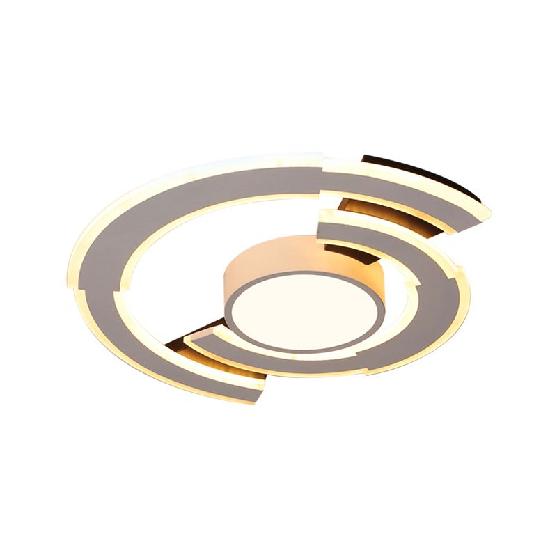 16"/19.5"/23.5" Traverse Verlichting Fixture Moderne Acryl Warm/Wit Plafondlichten Flush Mount