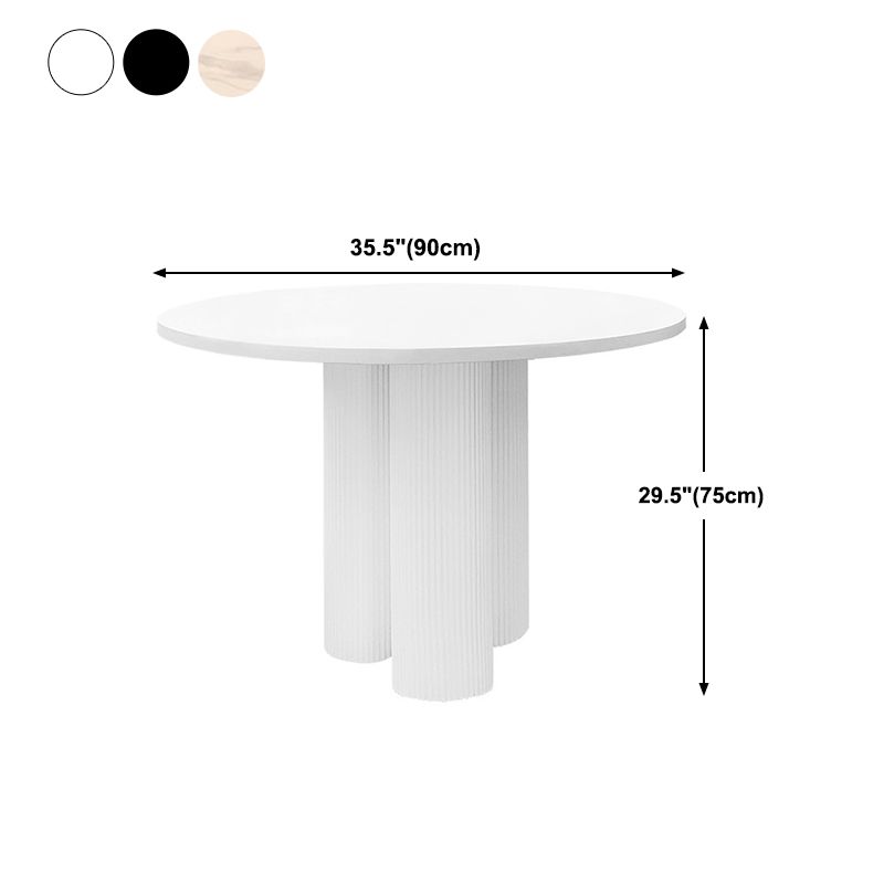 Ronde eettafel Moderne eettafel met drie voetstukbasis voor eetkamer