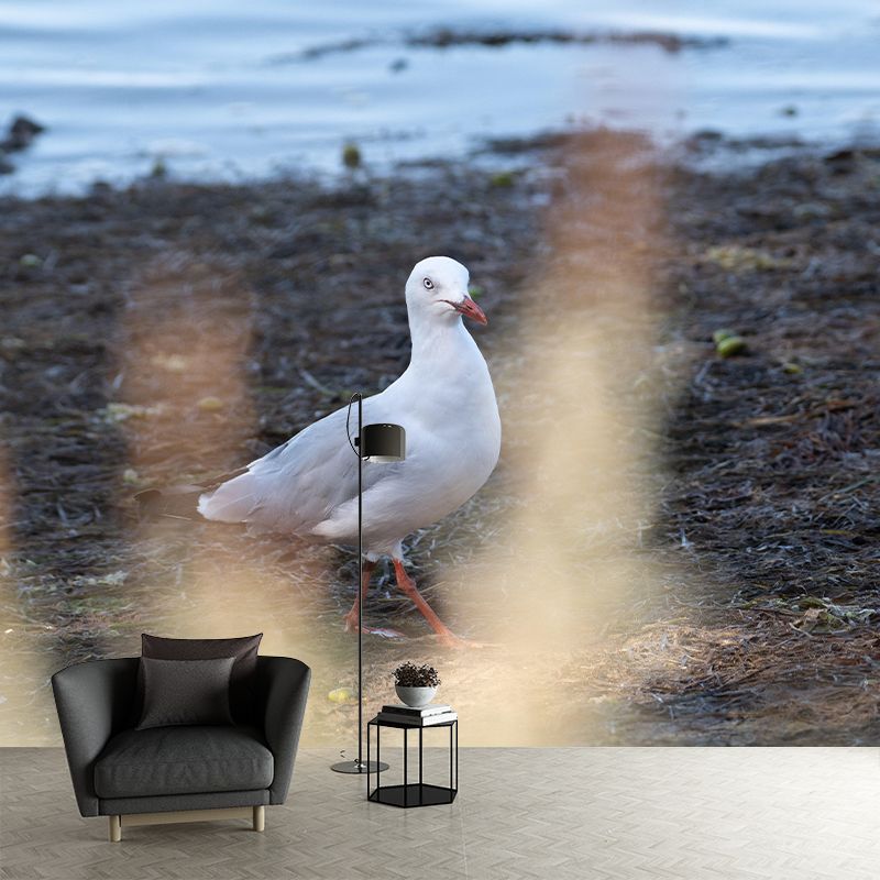 Photography Seagull Mural Wallpaper Environment Friendly for Living Room