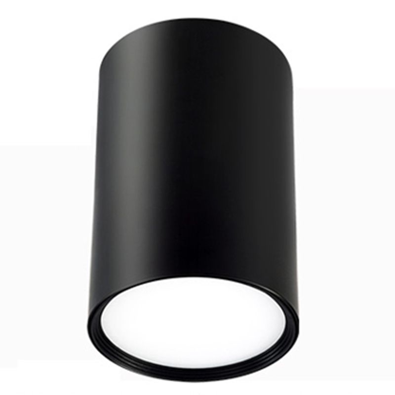 Cylindrical Shape LED Ceiling Lamp Modern Simple Style Aluminium 1 Light Flush Mount for Aisle
