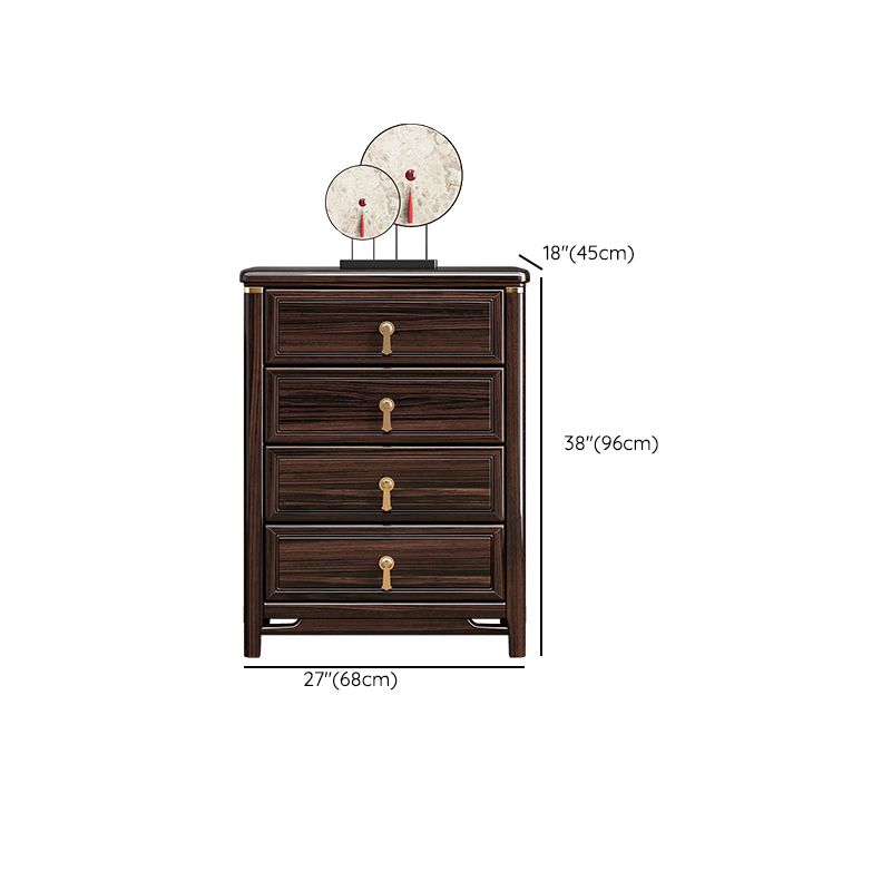 Solid Wood Storage Cabinet Mid-Century Modern Soft Close Drawers Side Cabinet