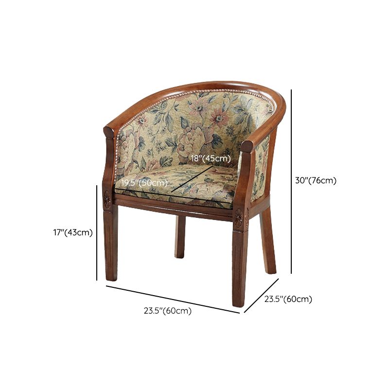 Modern Simple Arm Chair Wooden Frame Arm Dining Chair for Dining Room