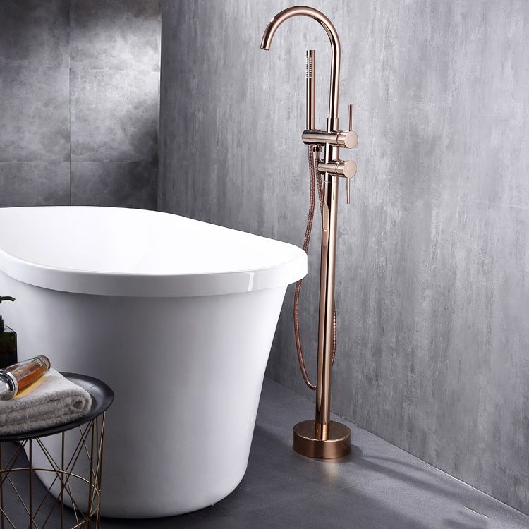 Modern Metal Floor Mounted Lever Handle Floor Mount for Bathroom