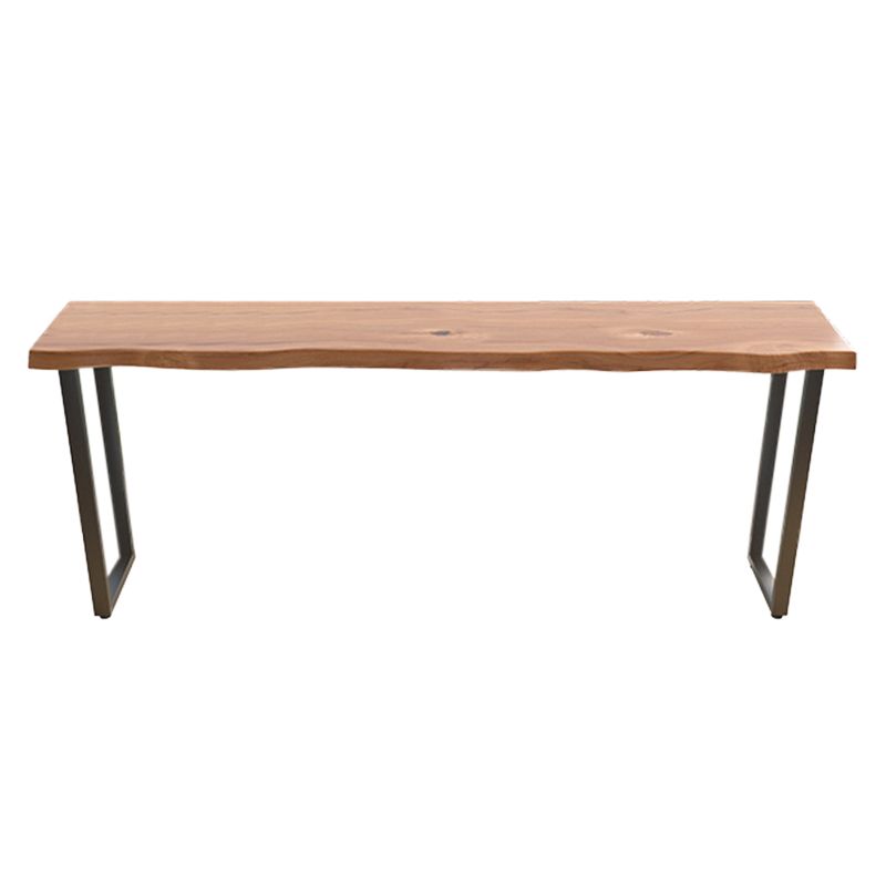 Pine Wood Top Rectangle Bar Table Industrial Bar Table with Double Pedestal